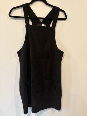 Rachel Black Corduroy Jumper with Front Pocket